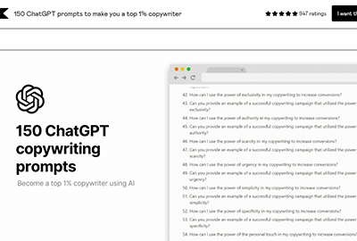 150 ChatGPT Copywriting Prompts