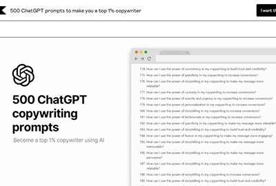 500 ChatGPT Copywriting Prompts Bundle