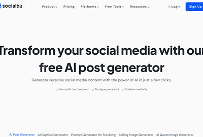 AI Social Media Post Writer by Socialblu