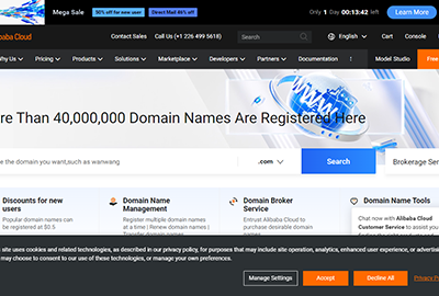 Alibaba Cloud Domains