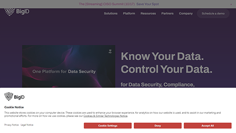 BigID Enterprise Privacy Solutions