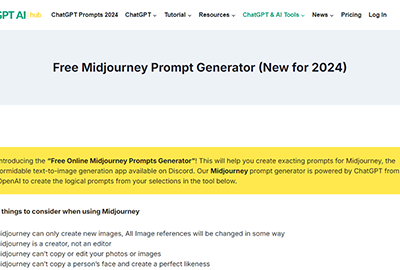 ChatGPT AI Hub - Free Midjourney Prompt Generator