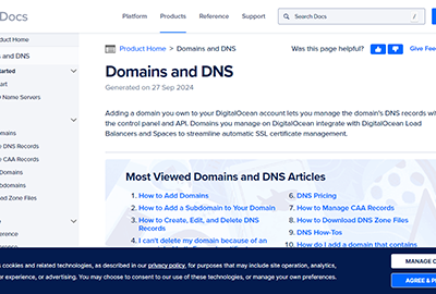 DigitalOcean Domain Search