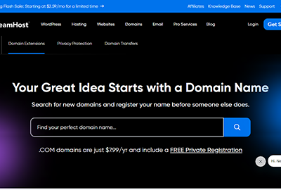 DreamHost Domain Search