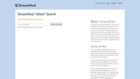 DreamHost WHOIS