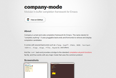 Emacs with Company Mode