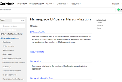 Episerver Personalization (Optimizely)