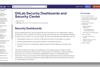 GitLab Security Dashboard