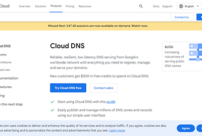 Google Cloud DNS Domain Search