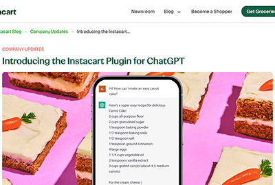 Instacart ChatGPT plugin