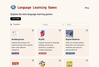 Language Learning Games