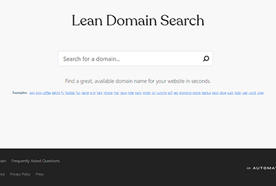 Lean Domain Search