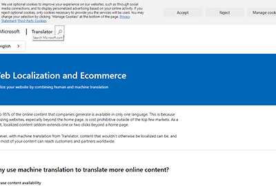 Microsoft Translator for Websites