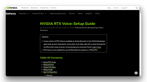 NVIDIA RTX Voice