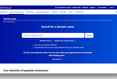 OVHcloud Domain Search