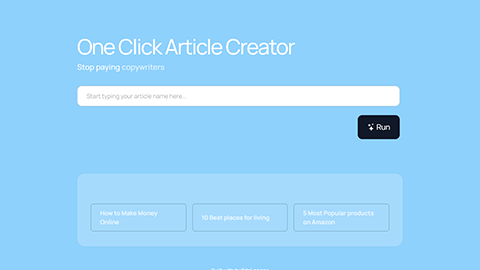 One Click Article Creator