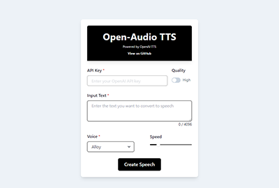 Open-Audio TTS