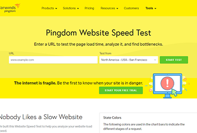 Pingdom Website Speed Test