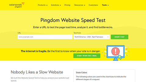 Pingdom Website Speed Test