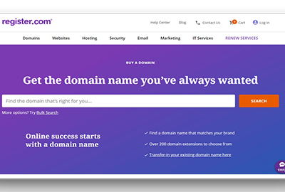 Register.com Domain Search