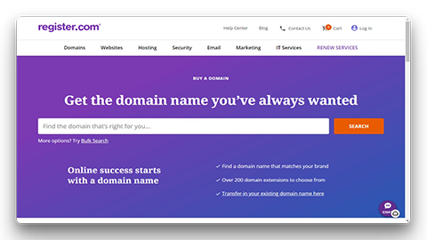 Register.com Domain Search