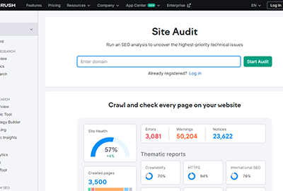 SEMrush Site Audit