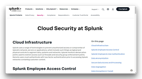 Splunk Cloud Security