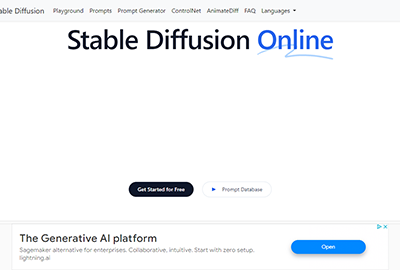 Stable Diffusion Online