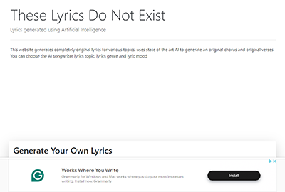 These Lyrics Do Not Exist