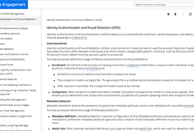 Verint Identity Authentication and Fraud Detection