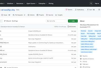 Wav2Lip for Automatic1111