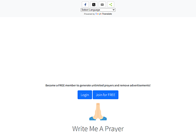 Write Me A Prayer - AI Prayer Generator